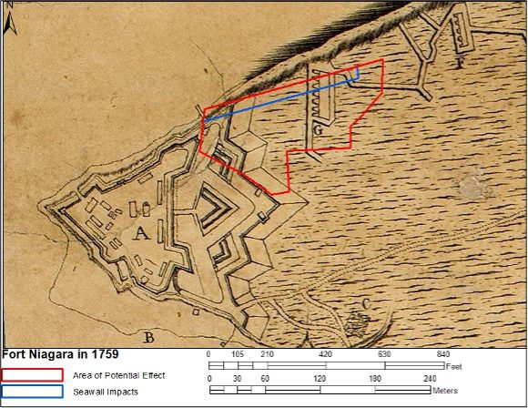 Figure 2-1. The approximate location of the project area in the late 1750s (Demler 1759)
